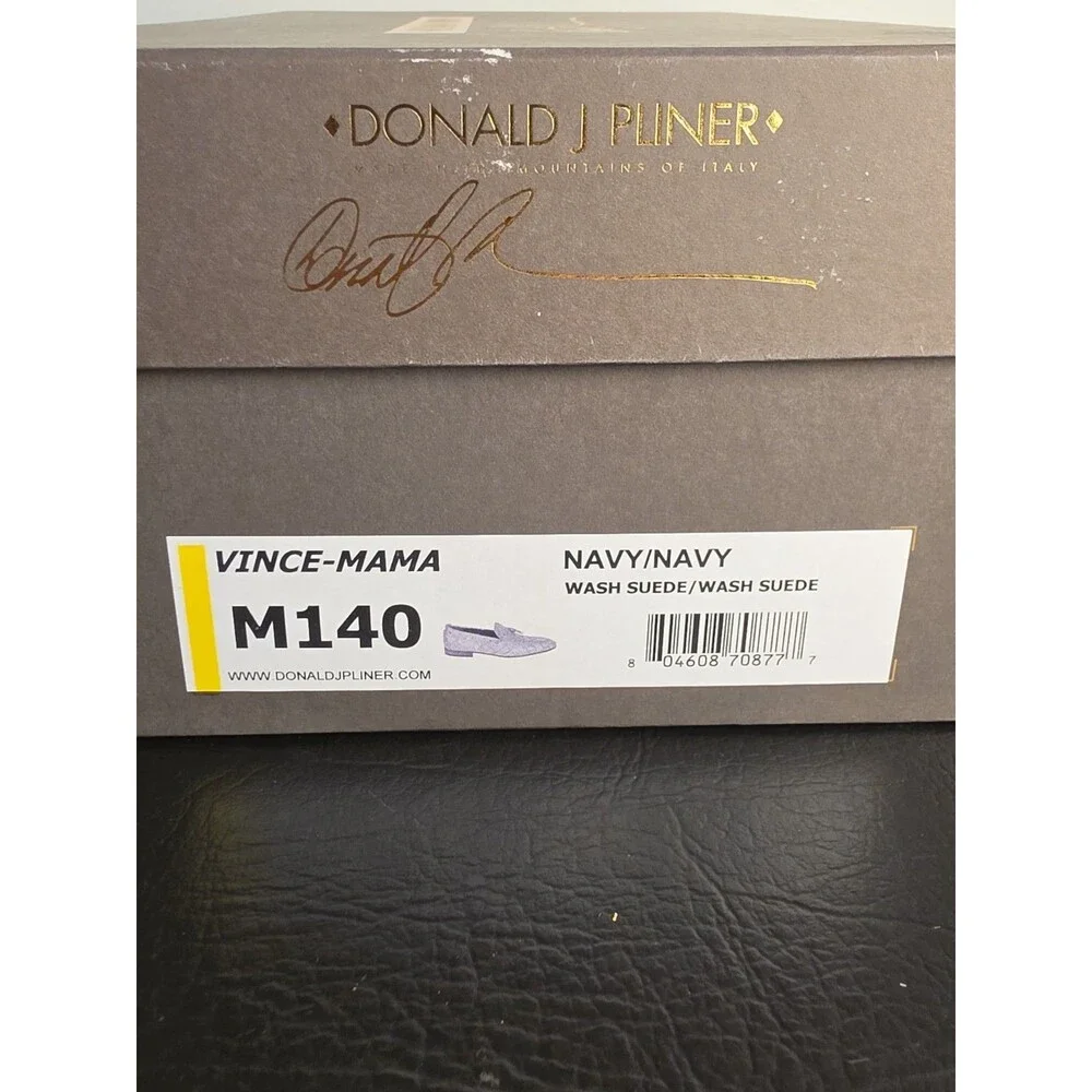 Donald J Pliner VINCE‑MAMA Navy Wash Suede Loafer – Made in Italy – M14– Rare